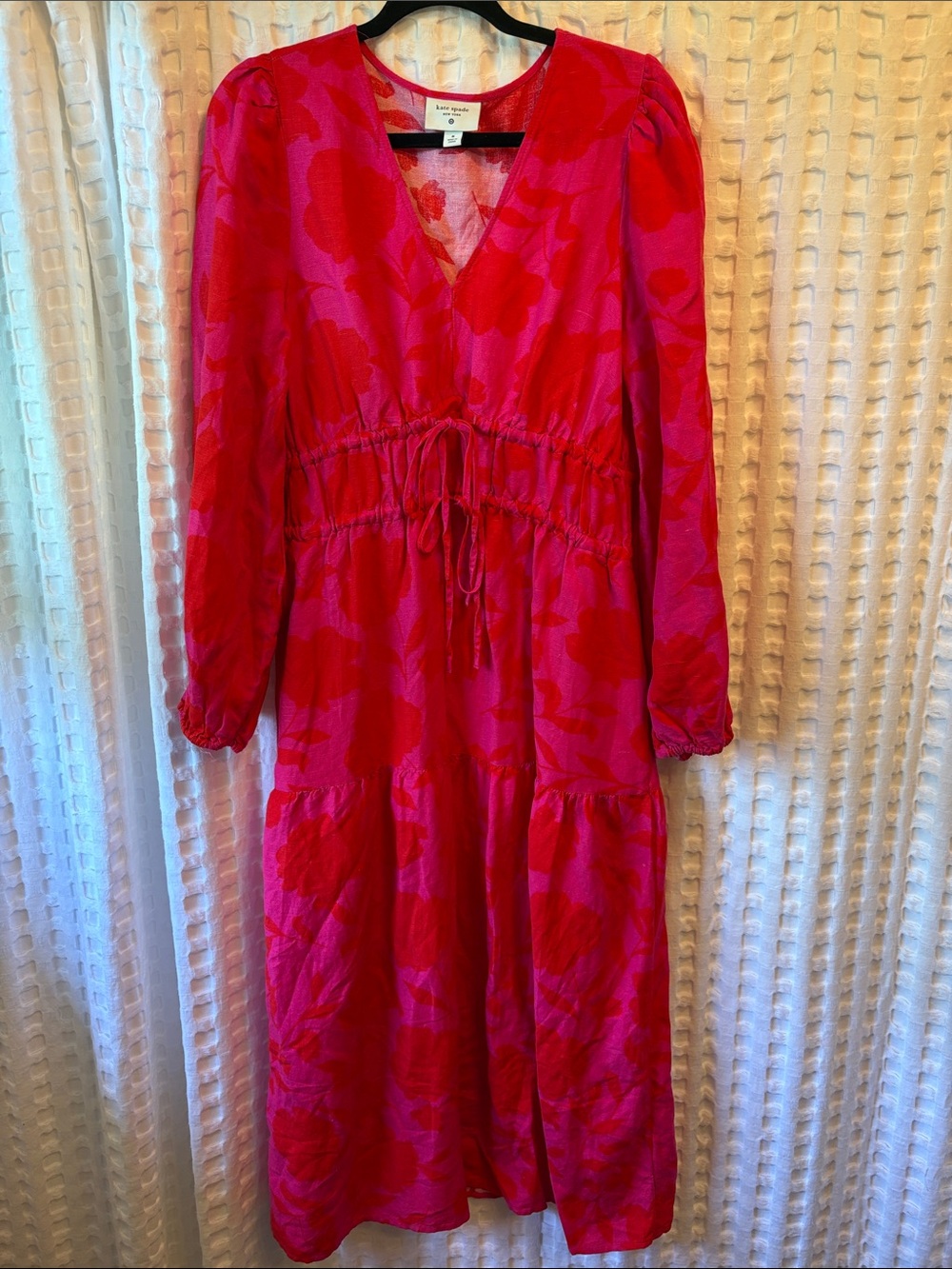 Kate spade ♠️ for target 🎯 Fuchsia Pink Floral V-Neck Midi Dress